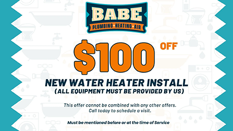 $100 Off New Water Heater Install